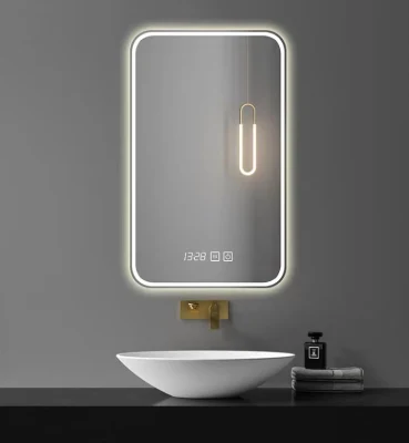  Square espejo de plata ultra transparente impermeable Armario de pared de baño Espejo