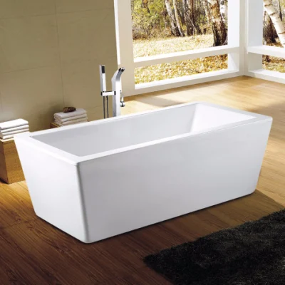 Bañera acrílica independiente rectangular reforzada con FRP para bañera de hidromasaje, jacuzzi, bañera de masaje, bañera de hidromasaje, SPA, baño, artículos sanitarios de Europa y Estados Unidos.