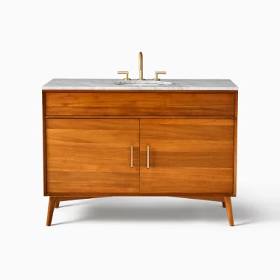 Fábrica de China Wholesale tocador cuarto de baño Lavabo de pie Muebles de Baño mueble de madera maciza