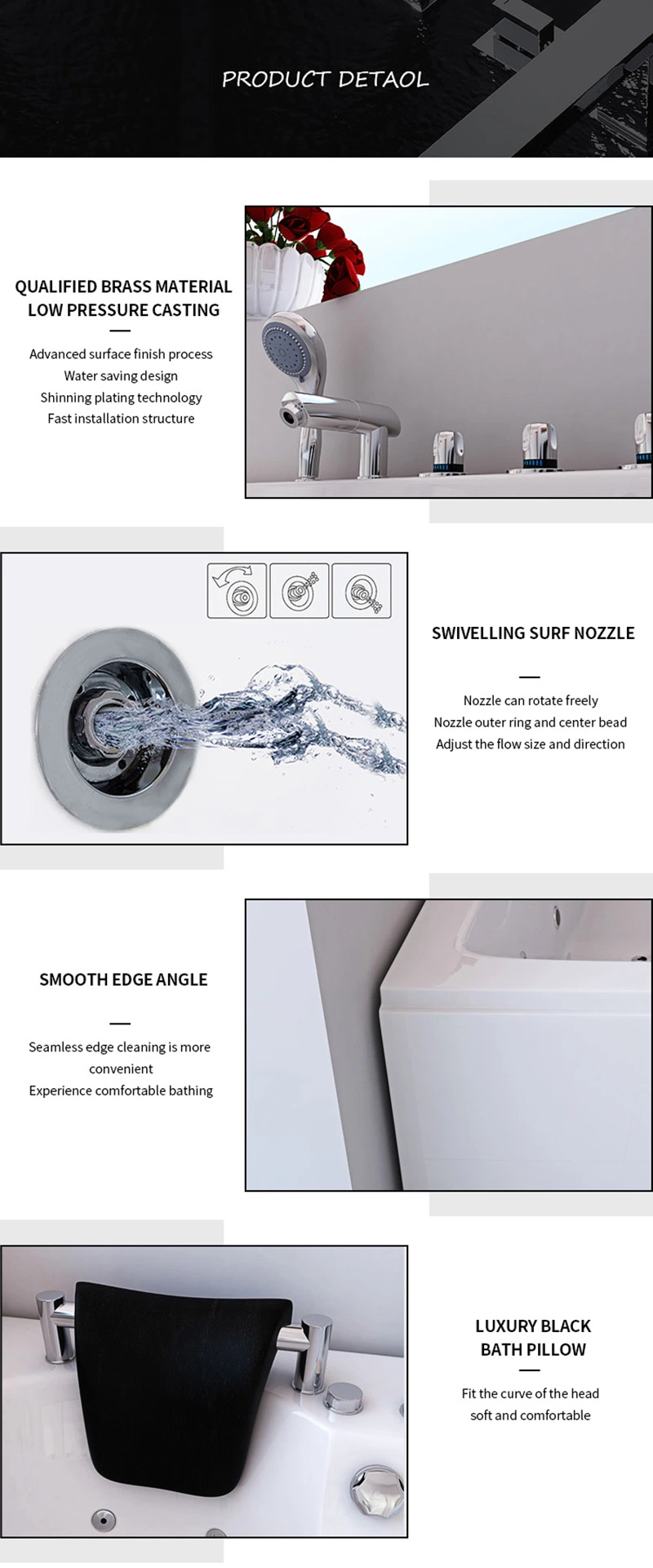 Whirlpool Bathtubs Foldable Portable Adult Plastic Grooming