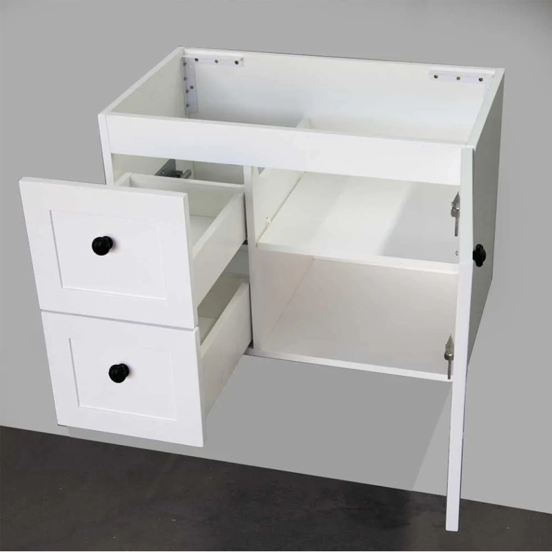 Bathroom Shaker Style Right Drawers Wall Hung Mounted Vanity Cabinets 750mm