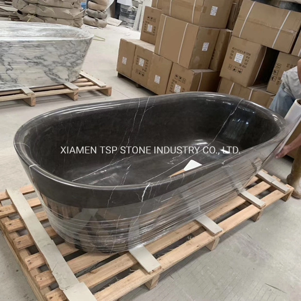 Natural Stone Granite Marble Bathroom Corner Bath Shower Base for Project