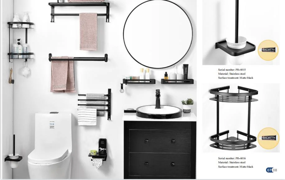 Modern Black Painted Veneer Finish Handmade Less Design Bathroom Cabinets