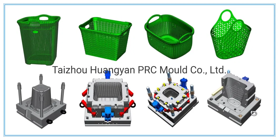 Plastic Injection Household Commodity New Design Dirty Clothes Rattan Laundry Basket Mold Tooling Template Mould China Supplier