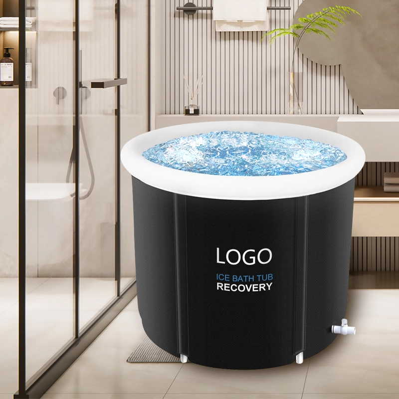 Portable Ice Bathtub for Adult Large Freestanding Bath Tub Foldable Hot Bath