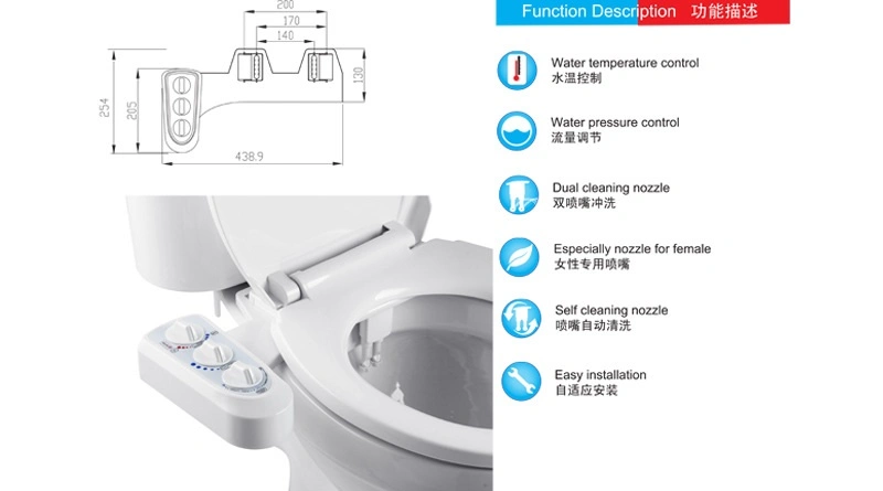 Self Cleaning Women Wash Toilet Seat Bathroom Accessories Sanitary Ware Health Faucet Bidet Seat Women Care Easy Installation Bidet