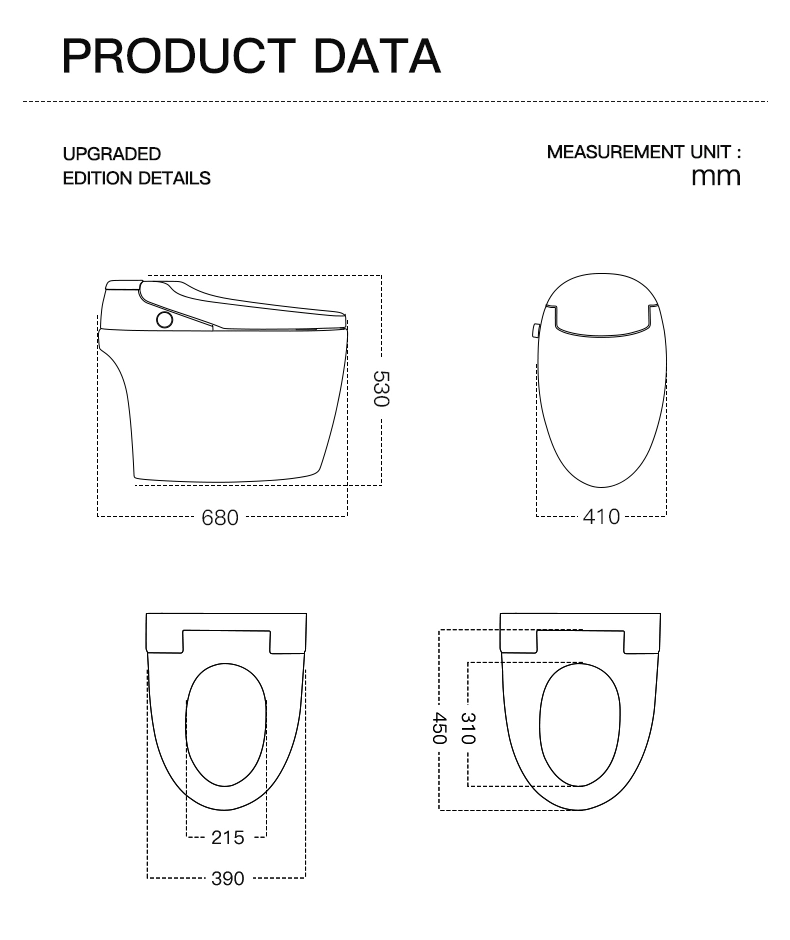 Guangdong Smart Toilet Cover with Remote Control Smart Toilet Floor-Mounted Hotel Bathroom Smart Self-Cleaning Toilet