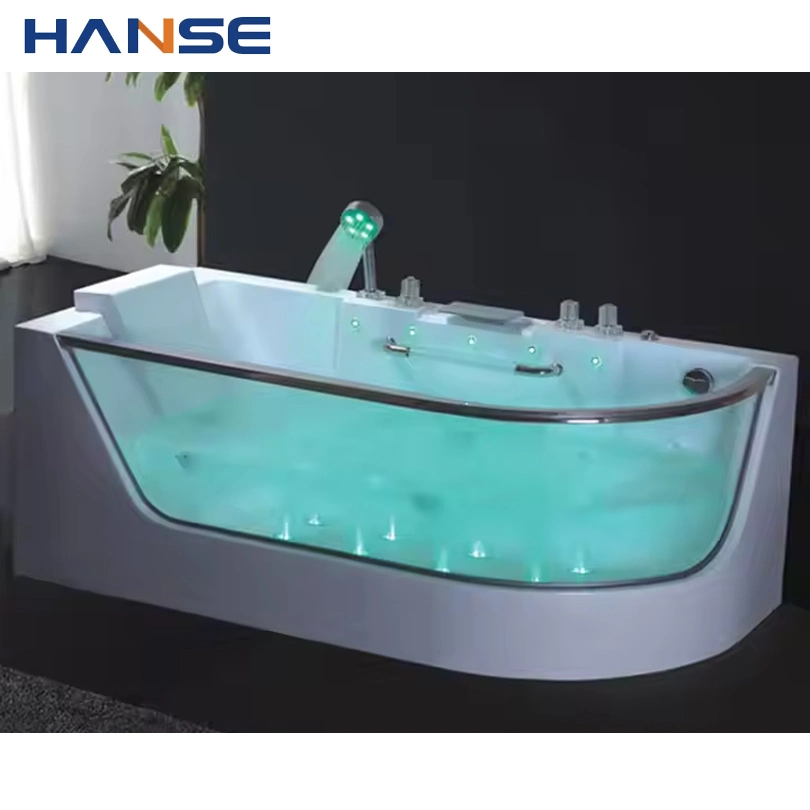 Foshan Hanse Hot Sale Jet Hydro Massage System SPA Whirlpool Bathtub with Pillow