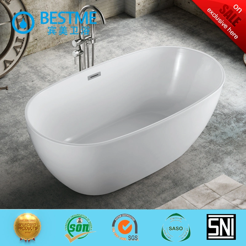 High Quality Deep Large Size Slim Edge Easy Clean Freestanding Acrylic Bathtub (Bt-Y2589)