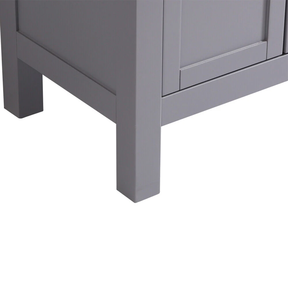 800mm Traditional Bathroom Grey Vanity Sink Unit Cabinet Basin Floor Standing Storage Furniture