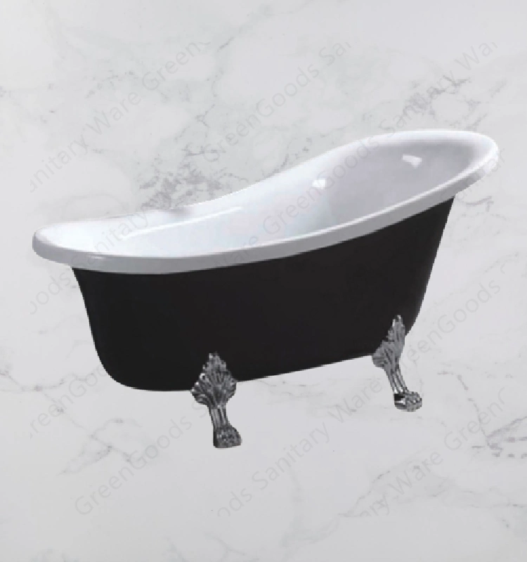 Hot Sale Classic Luxury Freestanding Acrylic Black Finish Acrylic Bathtubs