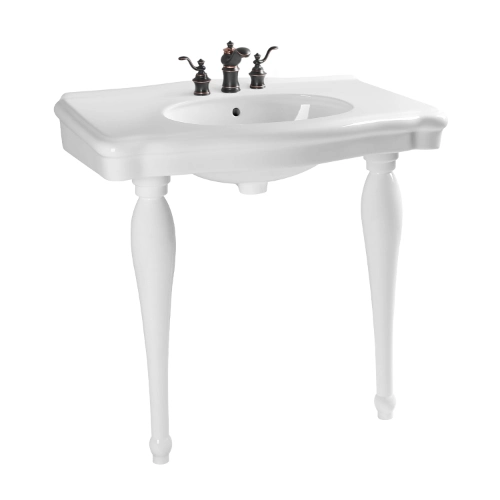 Bathroom Wholesale Vitreous China White Lavatory Oversized Rectangle Floor-Standing Furniture with Overflow