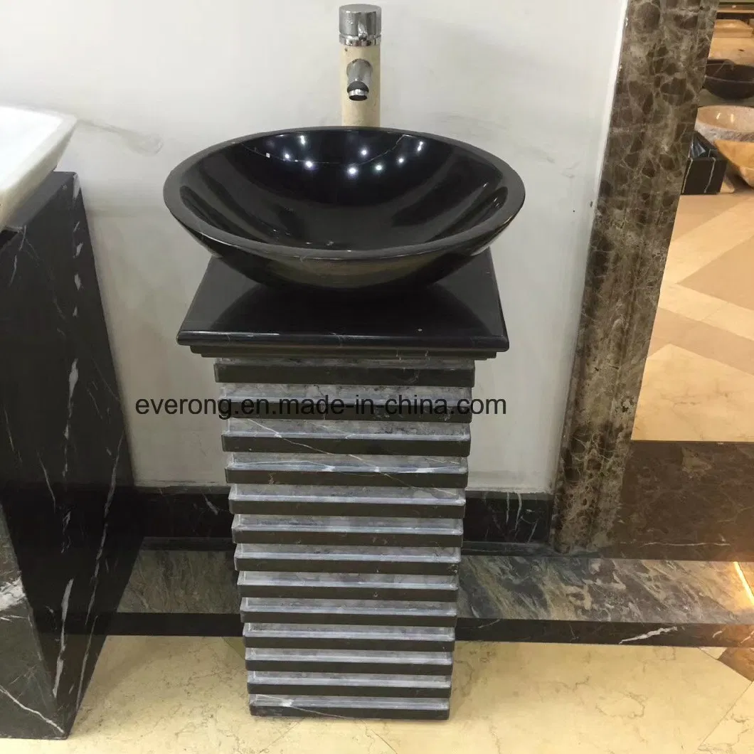 Natural Granite/Marble/Onyx/Quartz/ Limestone/Basalt Stone Pedestal Bowls/ Wash Sink for Bathroom, Kitchen