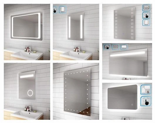 LED Light Sensor Touch Screen Bathroom Wall Mounted Mirror Cabinet