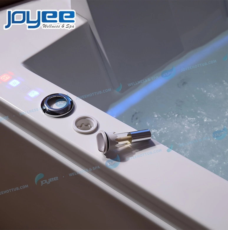 Joyee Apartment Corner Portable Massage Relax Air Jet System Shower Bathtub with 2 Persons