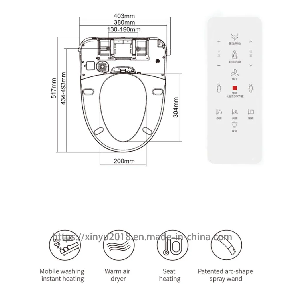 Smart Women-Care Self-Cleaning Night-Light Price-Negotiable Electric Heated Bidet Toilet Seat Sprayer Attachment