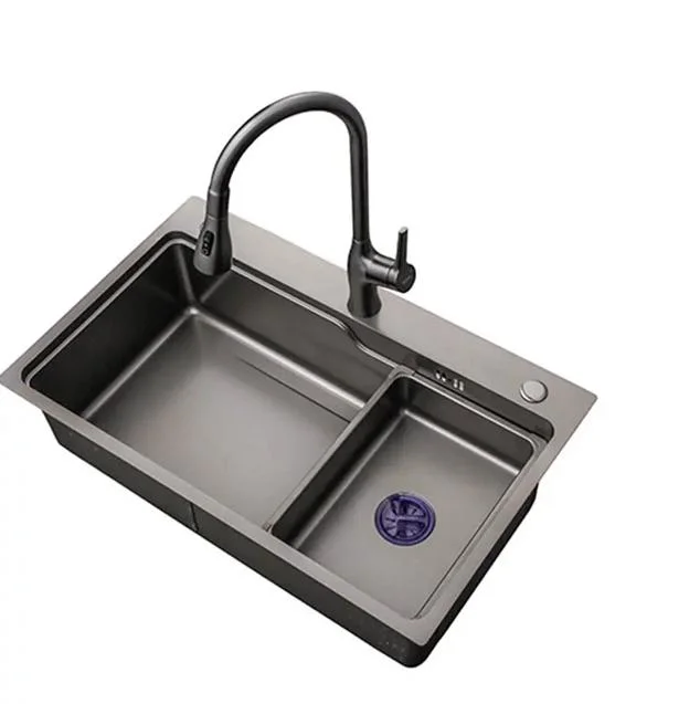 SUS 304 Stainless Steel Kitchen Sink with Faucet Handmade Kitchen Sinks