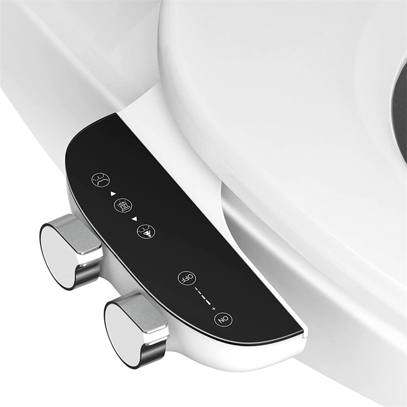 Non-Electric Bidet Attachment: Dual Nozzles, Easy Installation, Ceramic White Finish, Suitable for Women&prime;s Cleaning Ultra-Slim Toilet Seat Bidet Attachment