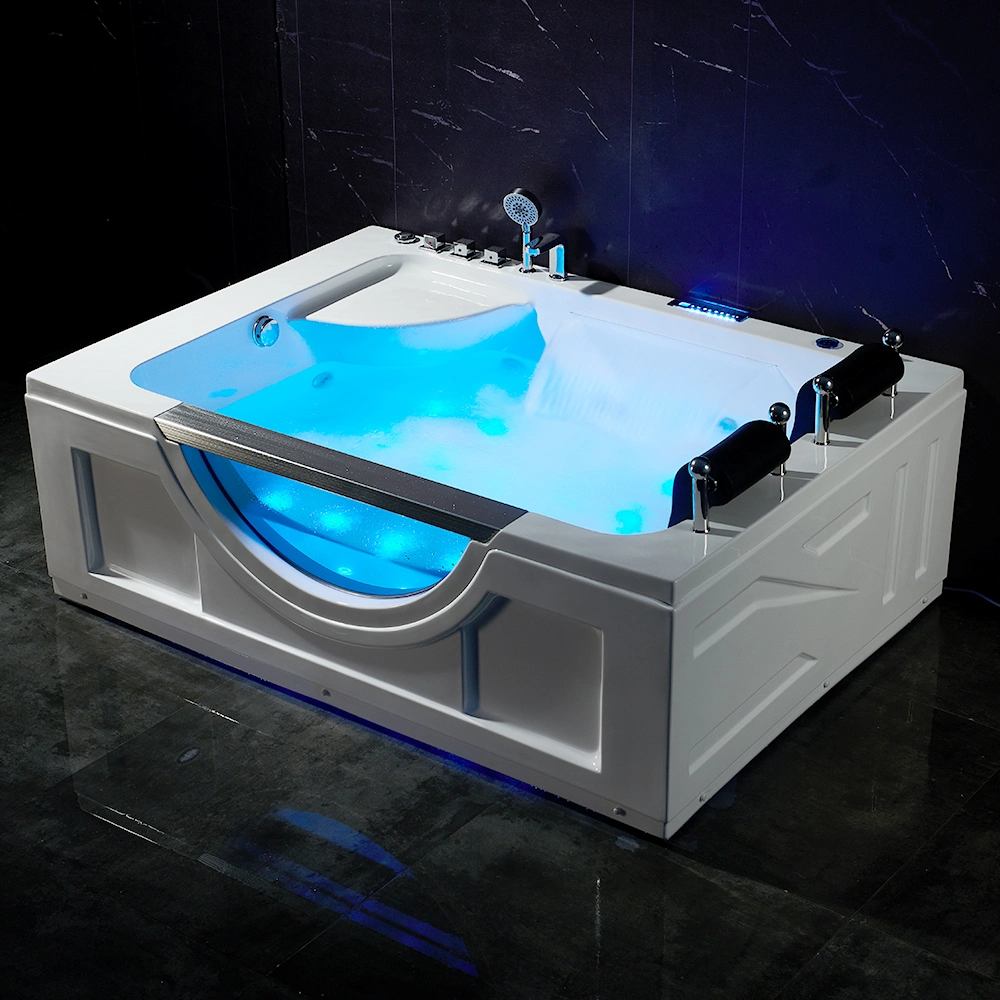 Factory Wholesale Apartment Two-Person Whirlpool Massage Bathtub Air Jet Corner Bathtub for Sale