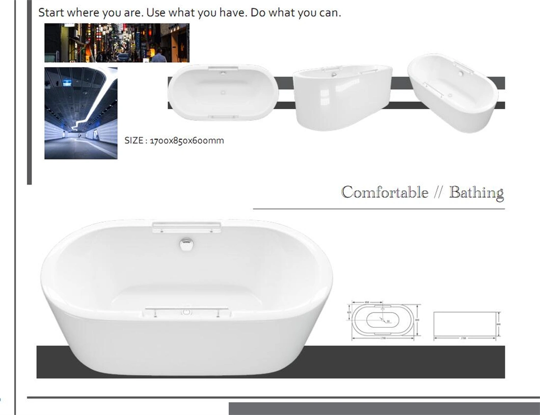 Bath Tubs Modern Design Oval Freestanding SPA Hot Tub