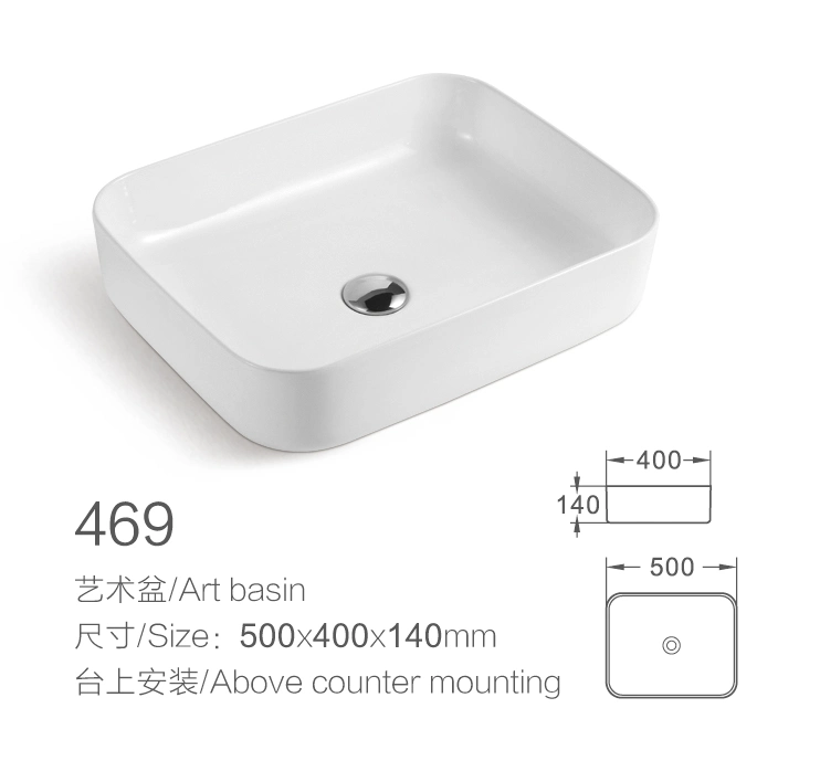 Facter Wholesale Price Furniture Sanitary Ware Bathroom Ceramics Washbasin Sink (b469)