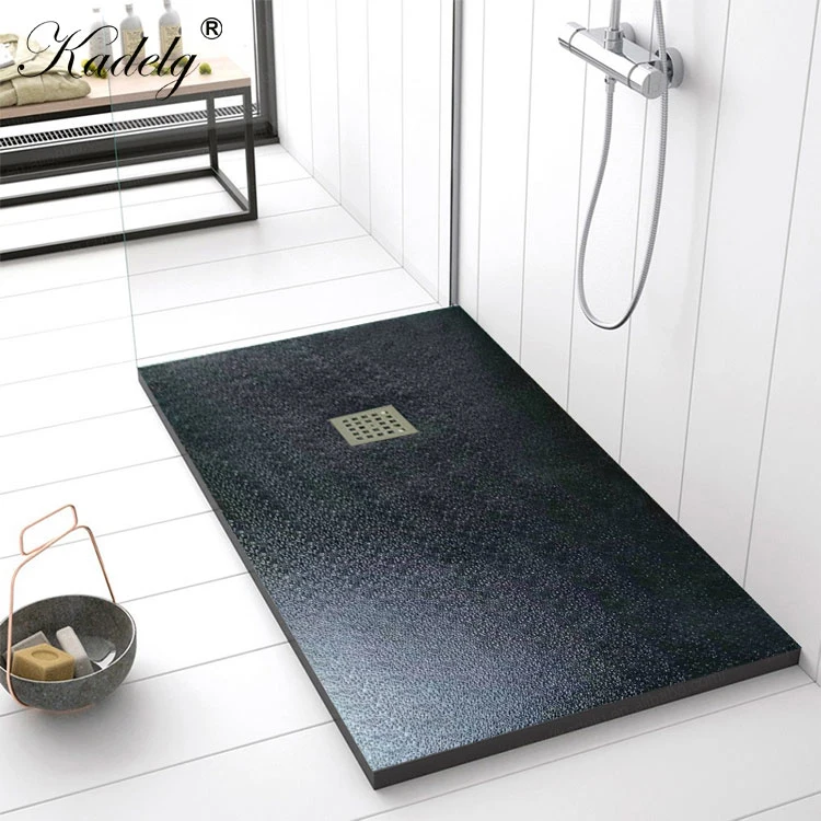 Modern Style Bath Anti-Slip White Rectangle Shower Base Pan Long Artificial Stone Resin Shower Tray