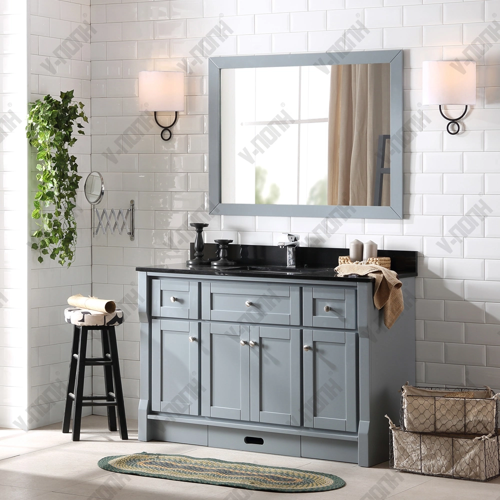 Luxury Modern Style Solid Wood Freestanding Bathroom Cabinet Furniture