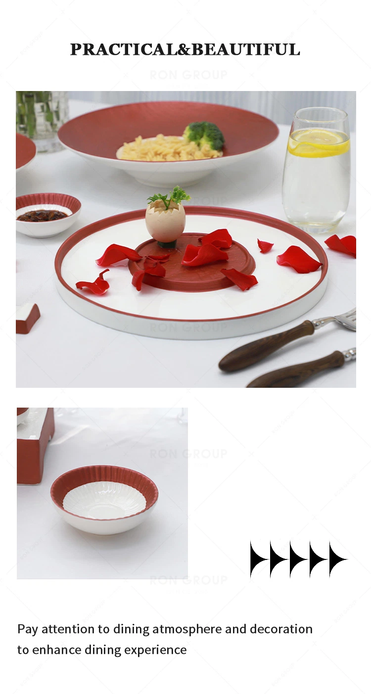 Suitable for Restaurant Hotel High Quality Meteor Shower Ceramic Round Plate