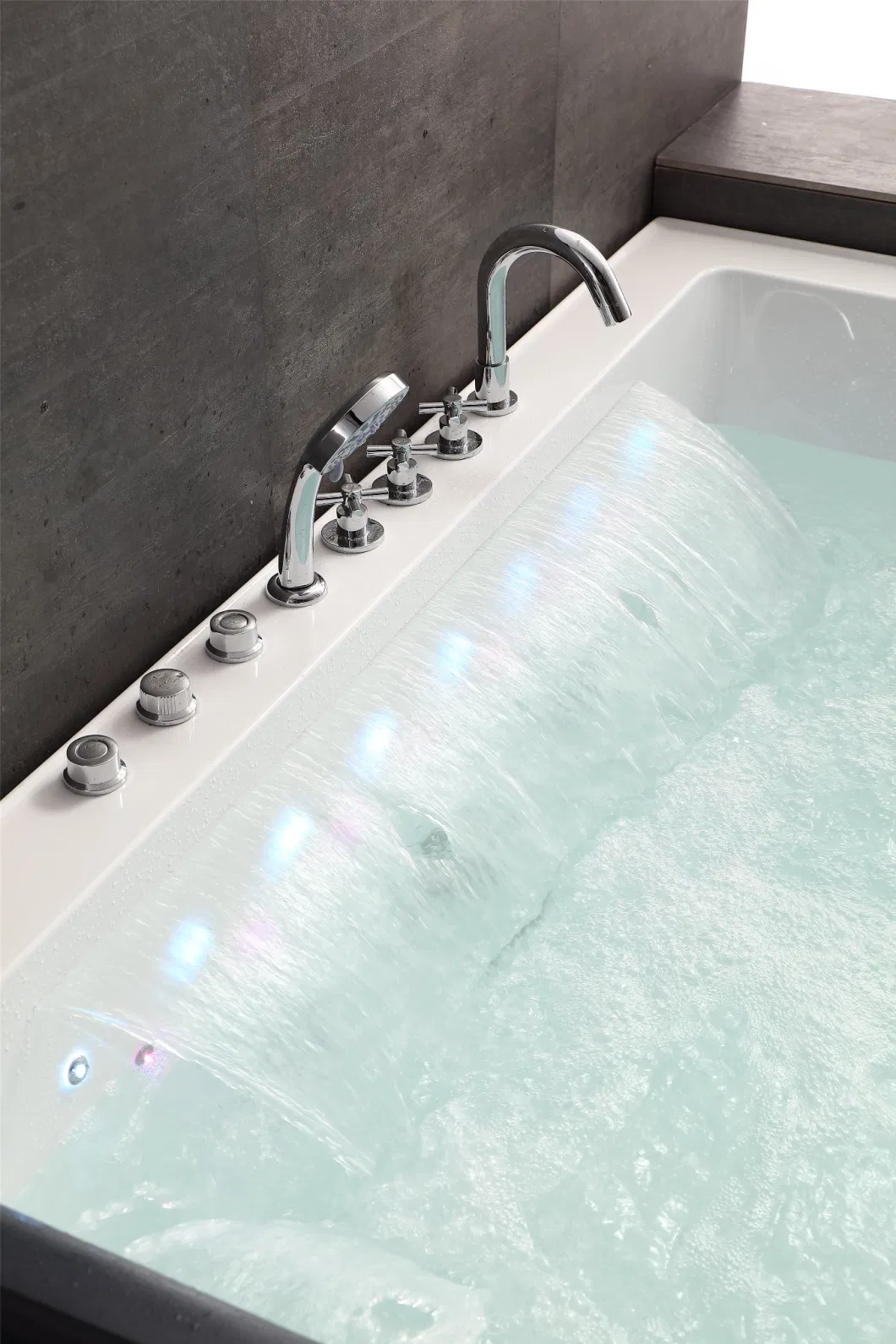 Luxury Waterfall Acrylic Massage Bathtub Whirlpool SPA Jetted Shower Tub