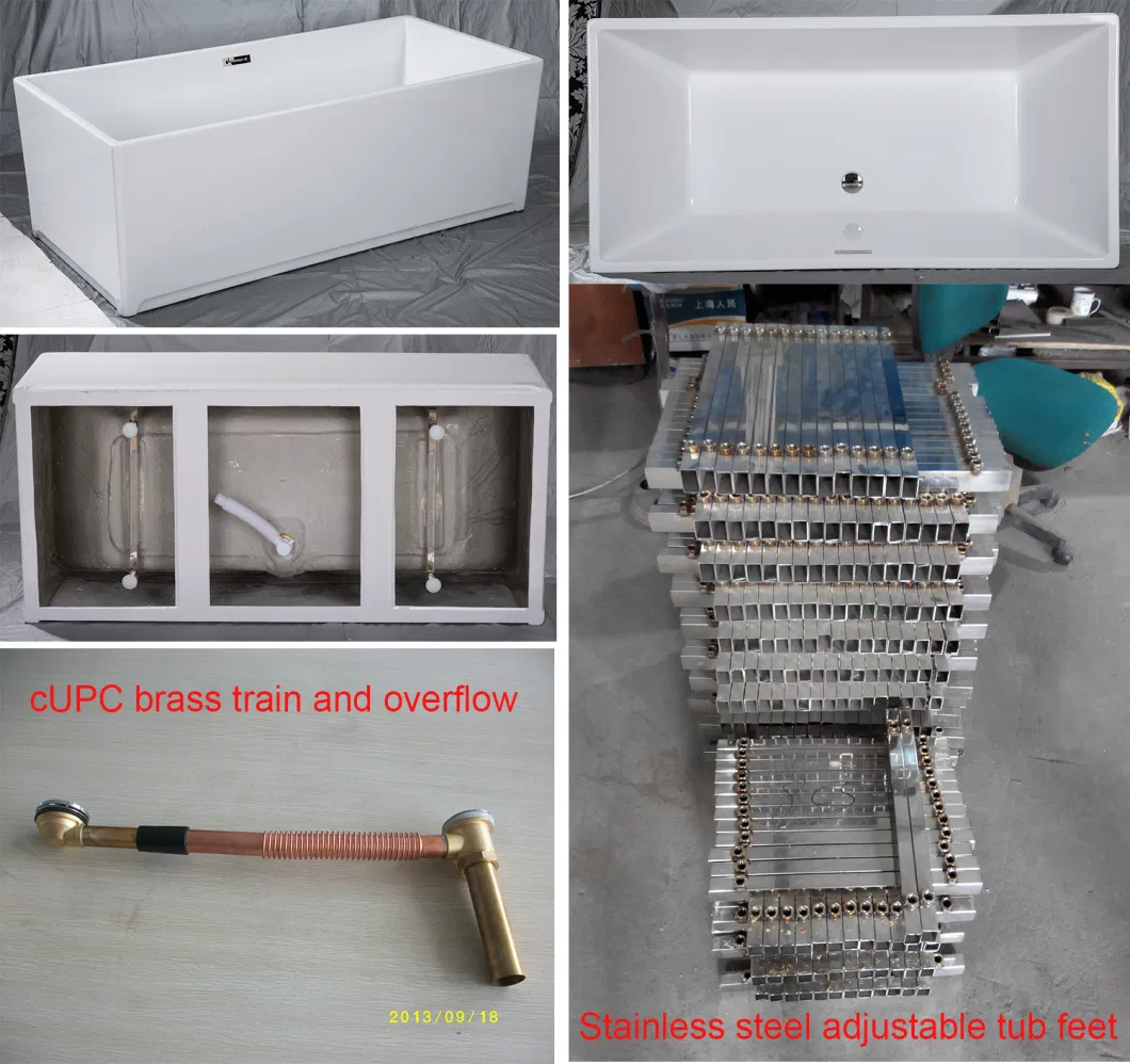 Single Slipper Whirlpool Freestanding Acrylic Bathtub Made by 4.5mm Acrylic Bath Tub SPA Jacuzzi Massage Hot Tub