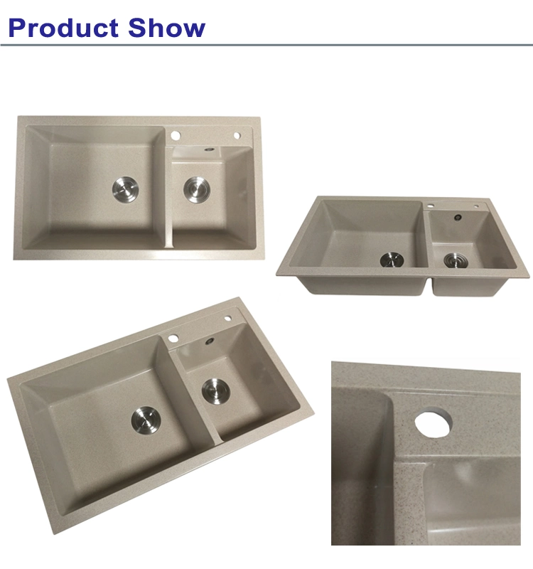 Wholesale Quality Granite Composite Quartz Black Kitchen Sinks Customize Composite Granite Kitchen Sinks