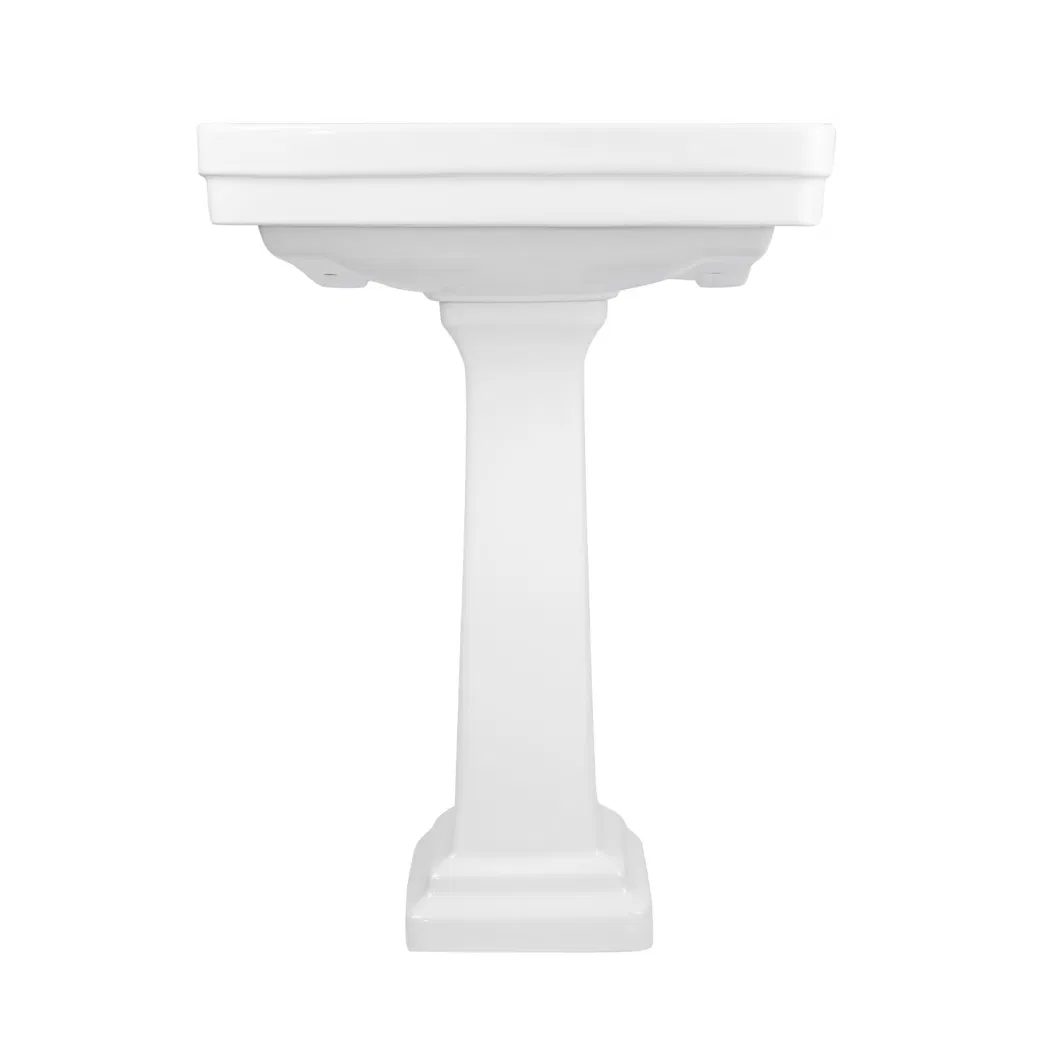 Contemporary Design Cupc Certified Wc Back-to-Wall Lavatory Handmade Ceramic Vanity Freestanding Bathroom Cabinet Pedestal Washbasin Furniture