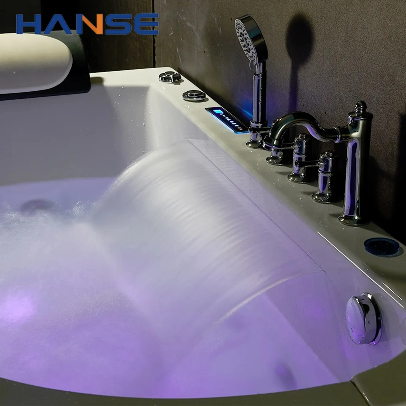 Wholesale Cheap Air Jet Massage Bath Tub Hotel Acrylic Double Massage Bathtub with Shower