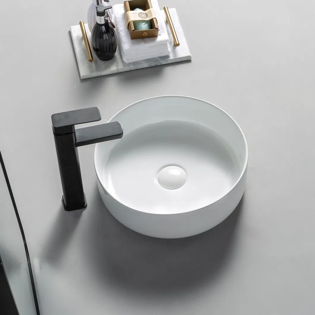 Chaozhou Fancy Round Ceramic Wash Basin Sink Lavabo Customized Bathroom Hand Wash Bowl Price Countertop Bathroom Sink