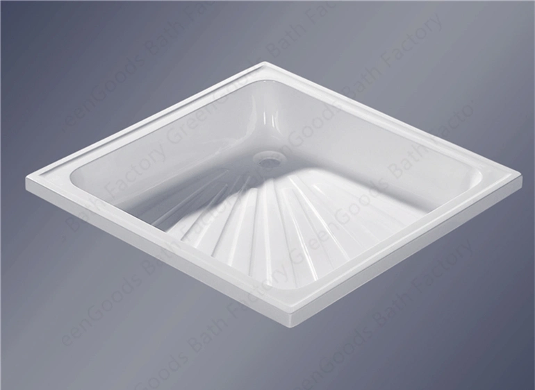 CE Wholesale Acrylic Custom Pan Bath Customized Irregular White Resin Shower Trays