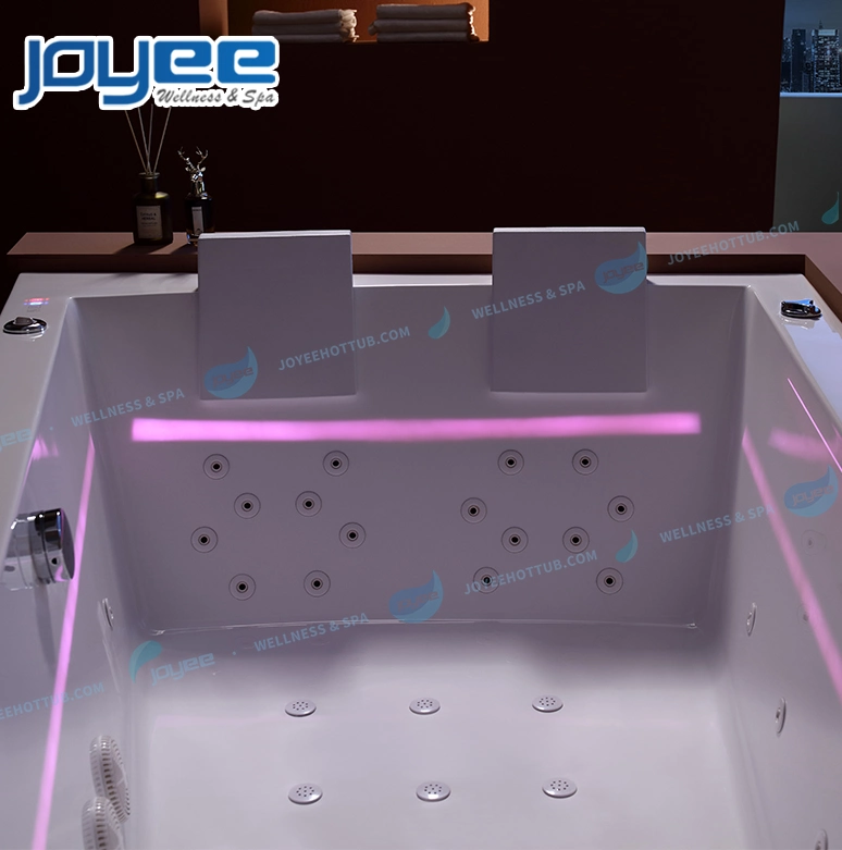 Joyee Apartment Corner Portable Massage Relax Air Jet System Shower Bathtub with 2 Persons
