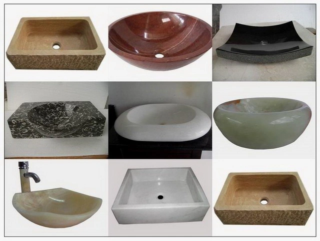 Building Material Black Stone Marble Sink for Bathroom and Kitchen