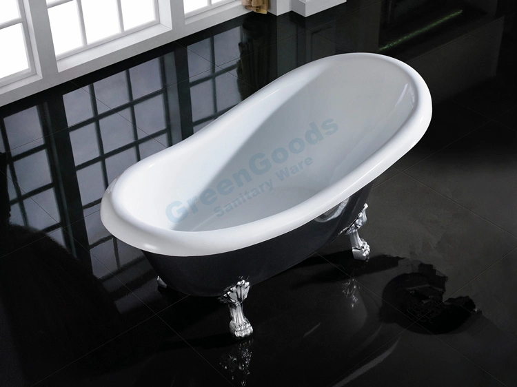 Hot Sale Classic Luxury Freestanding Acrylic Black Finish Acrylic Bathtubs