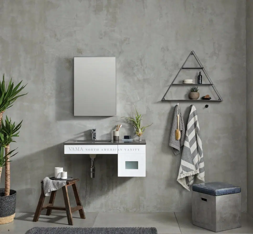 Vama 750mm Modern Stylish 1 Drawer Bathroom Cabinet with Quartz Stone Countertop