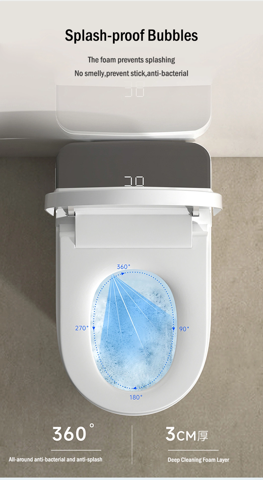 Auto Sensor Flush Open Electric Bathroom One Piece Smart Wc Toilet Bowl Automatic Intelligent Toilet