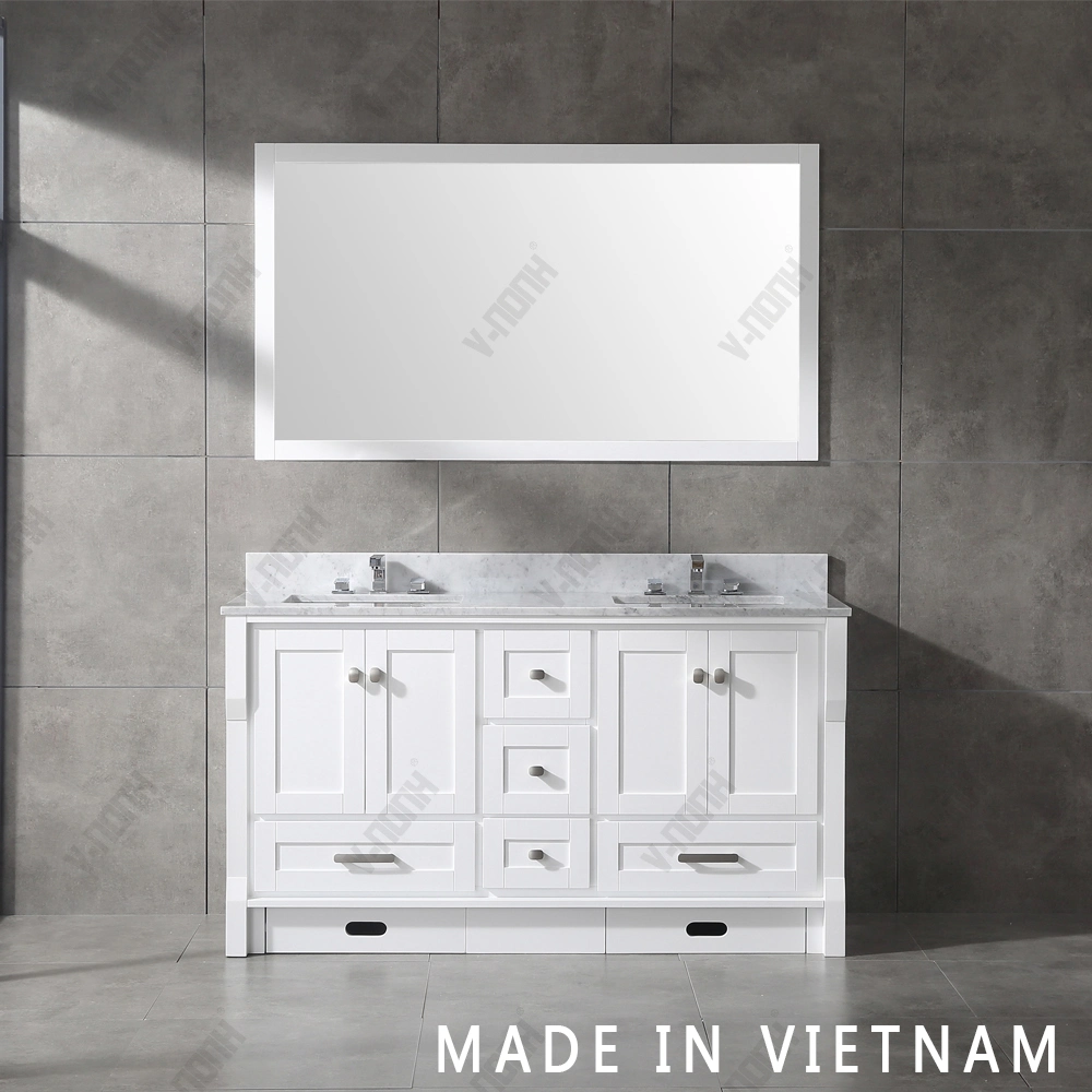 Large Size Wholesale Wooden Freestanding Bathroom Cabinet with Mirror