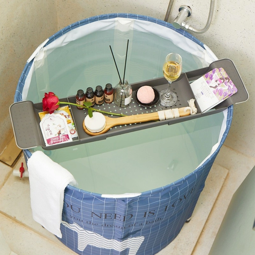 Adjustable Plastic Shower Organizer Expandable Bath Shelf Bathtub Caddy Tray Mi25769