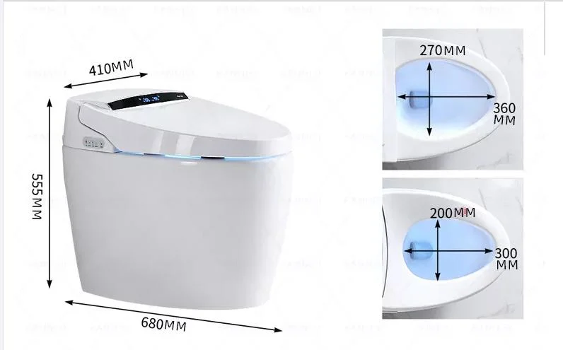 Modern Intelligent Ceramic Bathroom Smart Toilet with Waterproof Remote Control