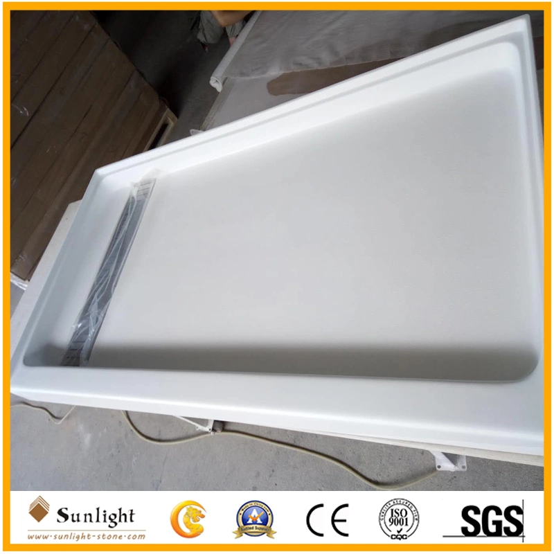 USA Hotel Hot Sale Cultured Marble Rectangle Square Shower Base