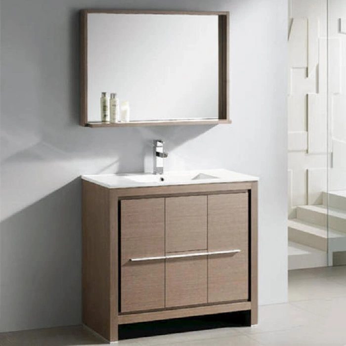 35 Inch Single Sink Waterproof Bathroom Vanity Set High-Quality Customized Bathroom Cabinet