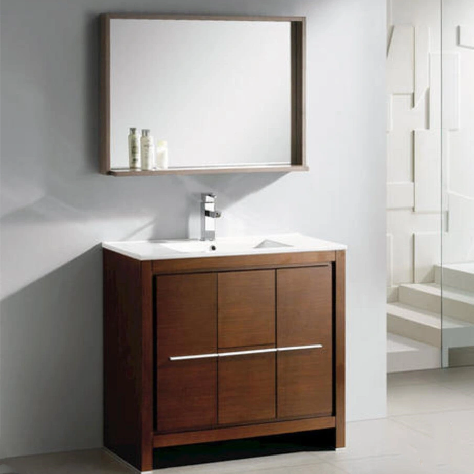 35 Inch Single Sink Waterproof Bathroom Vanity Set High-Quality Customized Bathroom Cabinet