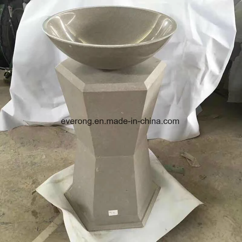 Natural Granite/Marble/Onyx/Quartz/ Limestone/Basalt Stone Pedestal Bowls/ Wash Sink for Bathroom, Kitchen