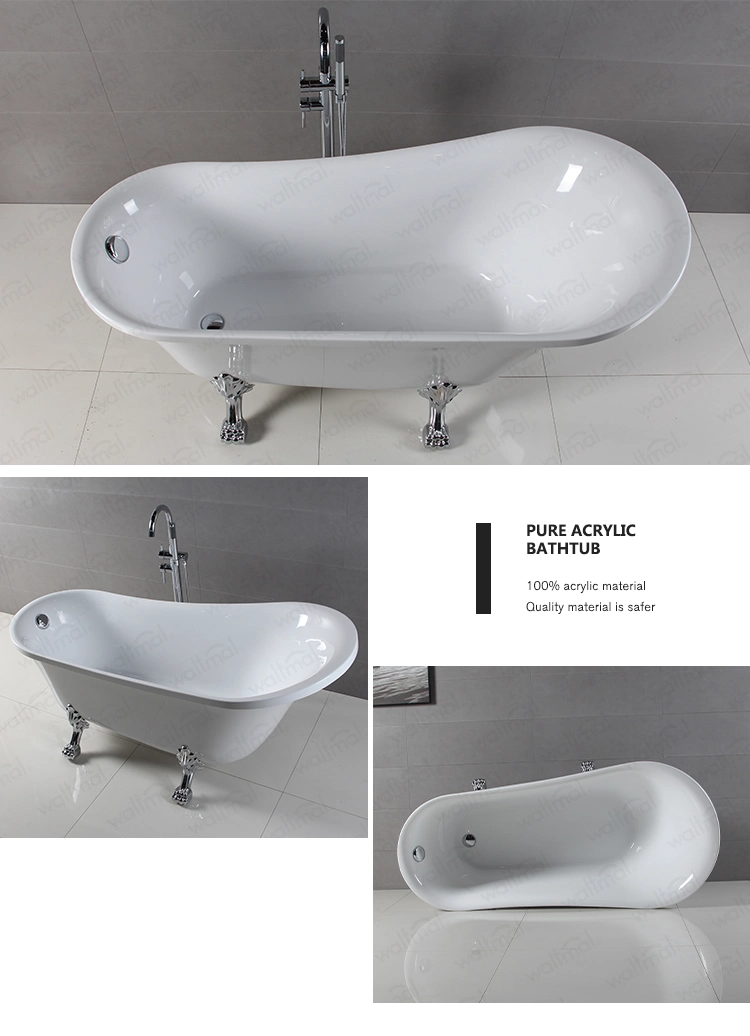 Clawfoot Hot Selling Acrylic Freestanding Clawfoot Bathtub