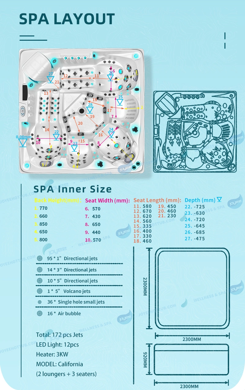 Joyee Outdoor Indoor SPA Hot Tub Price