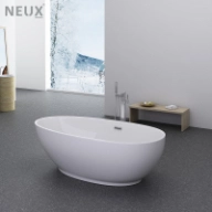 Hot Sale Luxury Bathroom Indoor Simple Soaking Freestanding Acrylic Bathtub (LT-713)